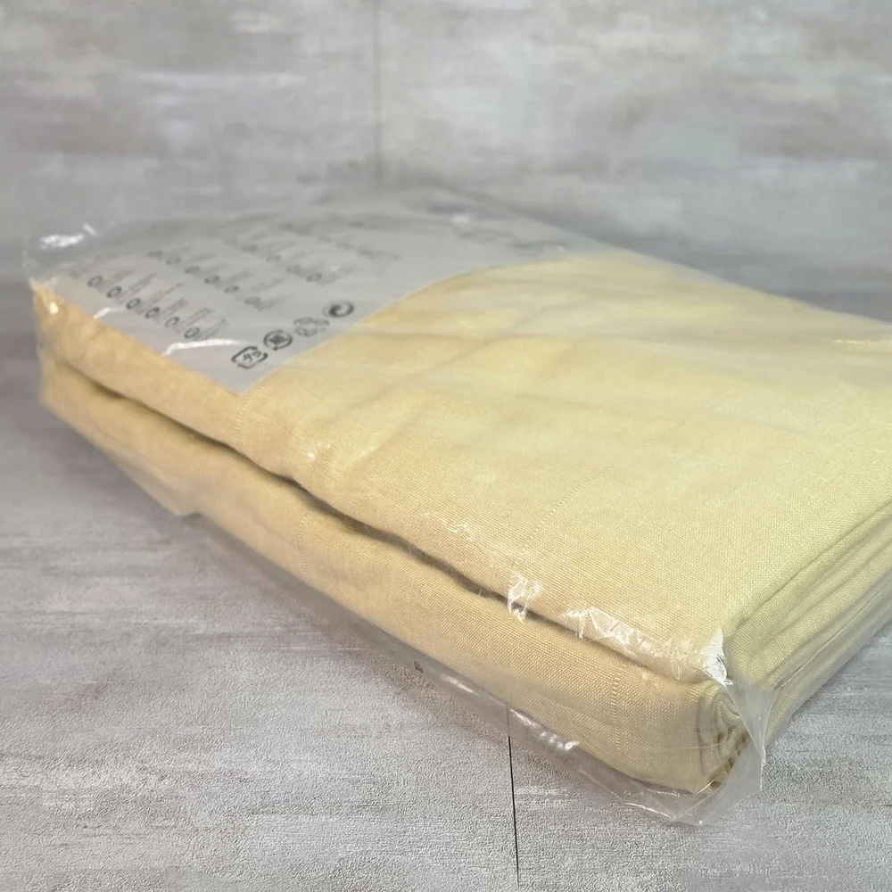 IKEA Lenda Curtains 1 Pair W.Tie BacksYellow 55x118